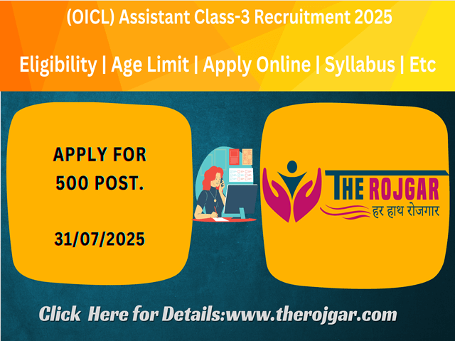 Oriental Insurance (OICL) Assistant 2025 Apply Online for 500 Post.